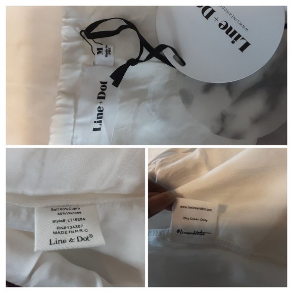 2/$35-Line & Dot Embroidery Off Shoulder Pheasant Boho Blouse Women's Size M - Picture 13 of 13